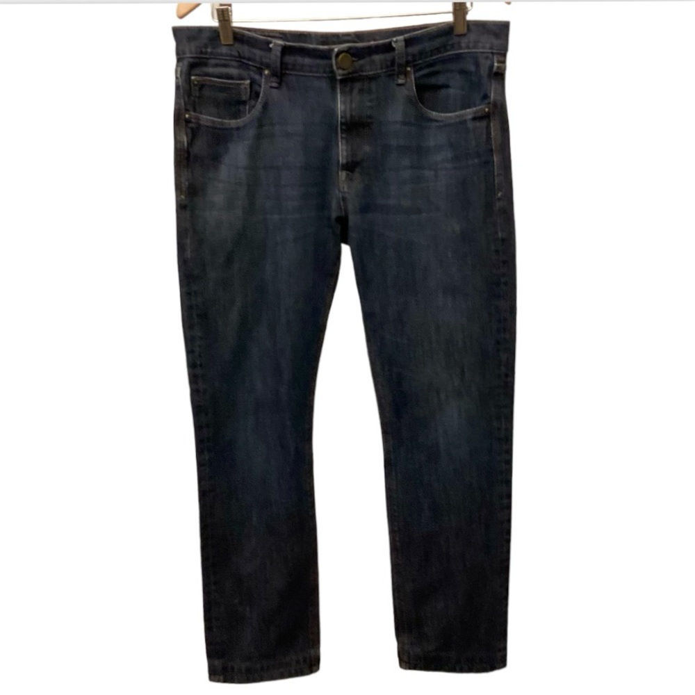 DL1961 34x28.5 Tyler Skinny Jeans In Chevy Blue Men’s Dark Wash Logo Hemmed